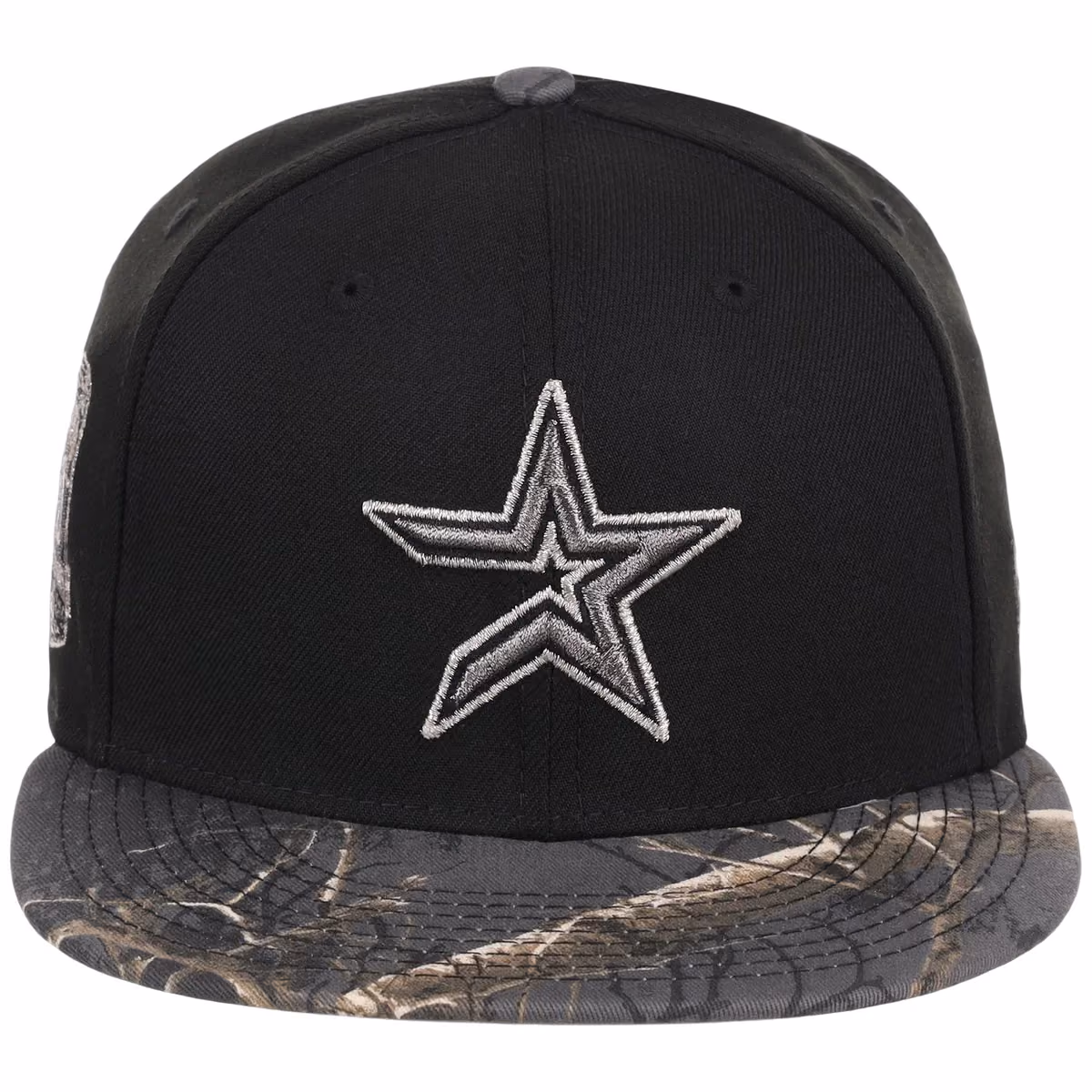 Houston Astros MLB Black Realtree Metallics New Era 59FIFTY detail view
