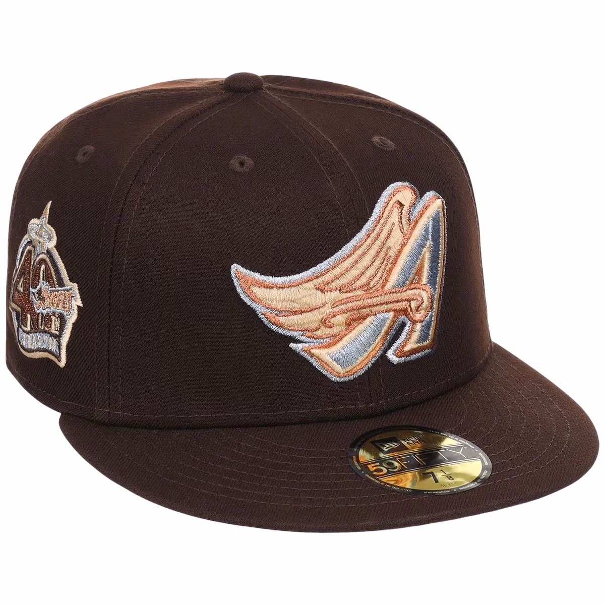 Anaheim Angels MLB Frosted Bark New Era 59FIFTY front view