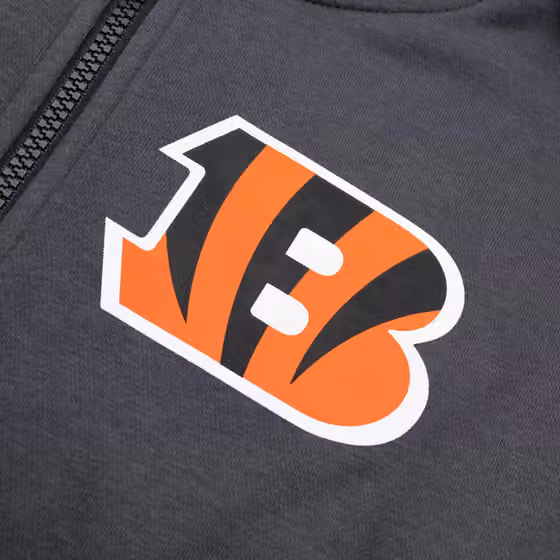 Cincinnati Bengals Playbook NFL Full-Zip Fleece Hoodie Anthracite view 3