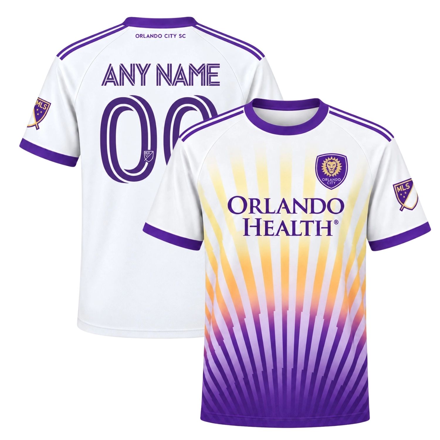 Orlando City White Jersey Kids Vibrant Sunshine Design