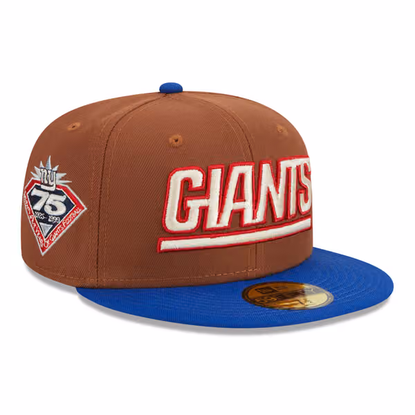 New York Giants Harvest New Era 59FIFTY Fitted NFL Cap Brown product photo