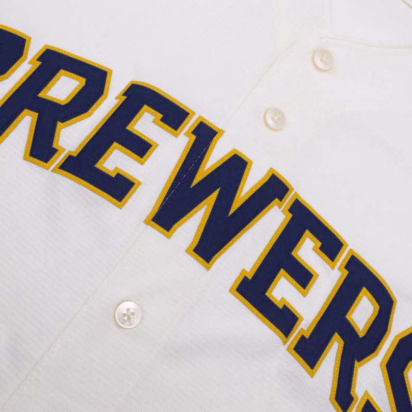 Milwaukee Brewers Nike MLB Home Jersey Cream view 3