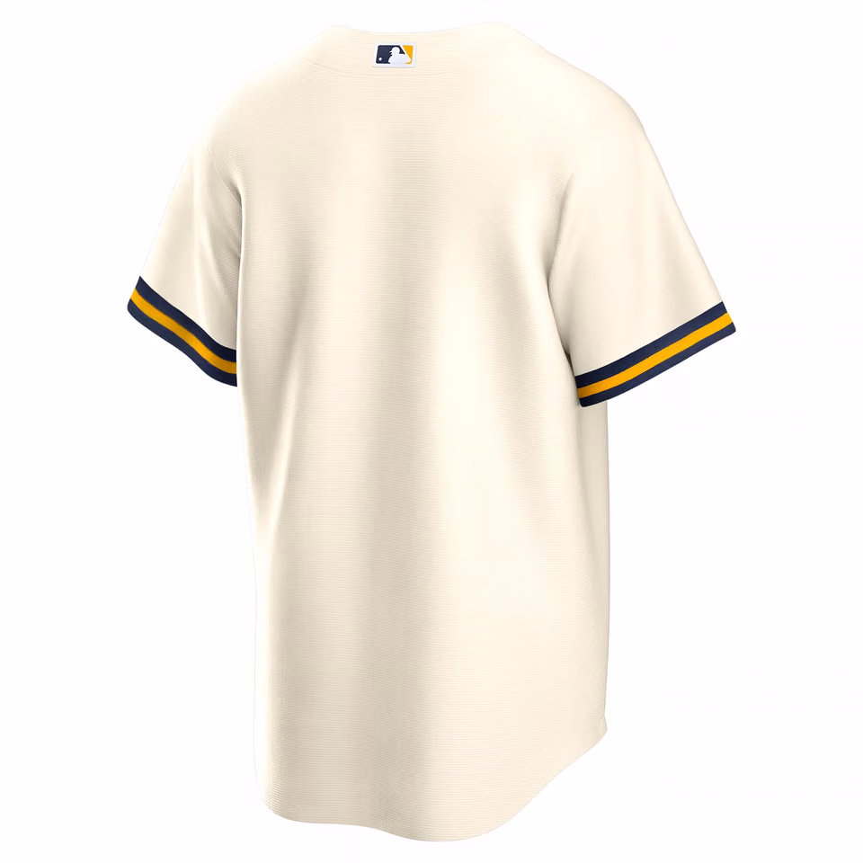 Milwaukee Brewers Nike MLB Home Jersey Cream view 2