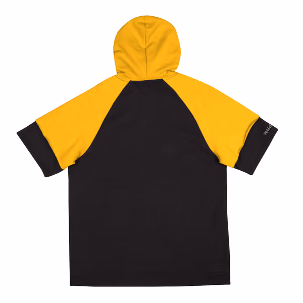 Pittsburgh Steelers Mitchell & Ness Cut Sleeves Fleece Short Sleeve NFL Hoodie view 2