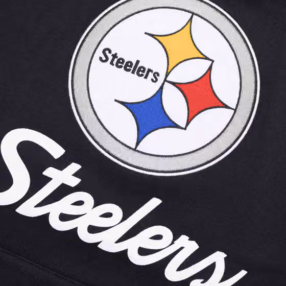 Pittsburgh Steelers Mitchell & Ness Cut Sleeves Fleece Short Sleeve NFL Hoodie view 3