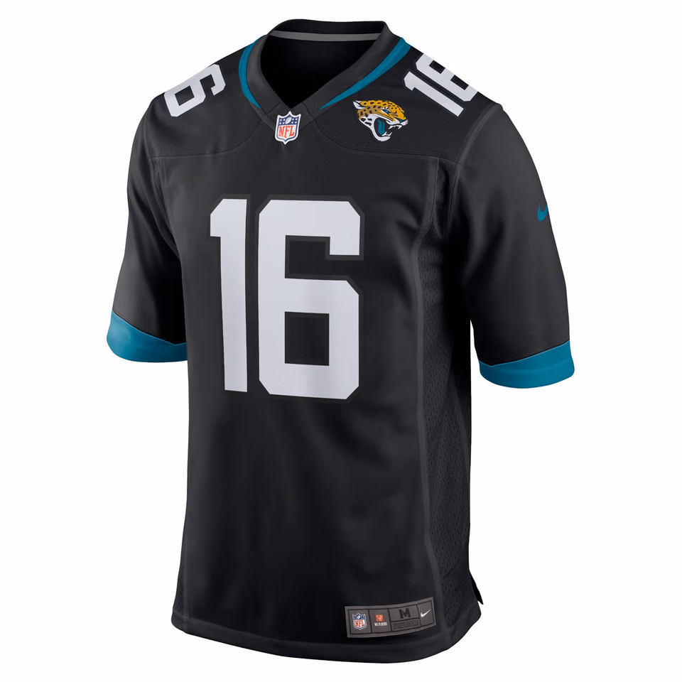 Trevor Lawrence #16 Jacksonville Jaguars Nike Game NFL Jersey Black view 2