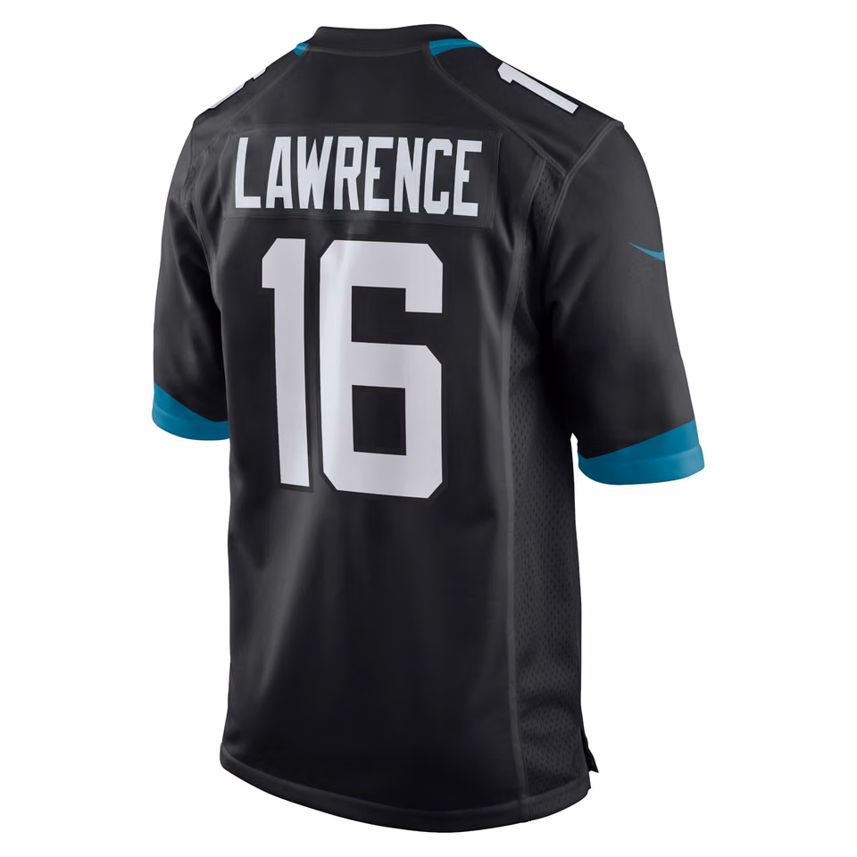 Trevor Lawrence #16 Jacksonville Jaguars Nike Game NFL Jersey Black view 3