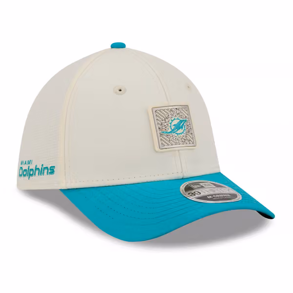 Miami Dolphins 2026 NFL Training Camp 39THIRTY Flex Cap Cream/Aqua product photo