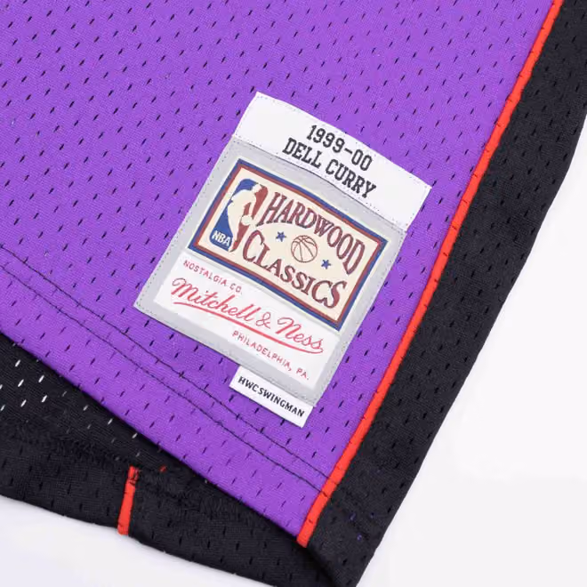 Dell Curry #30 Toronto Raptors 1999-00 Mitchell & Ness Swingman NBA Jersey Purple view 3