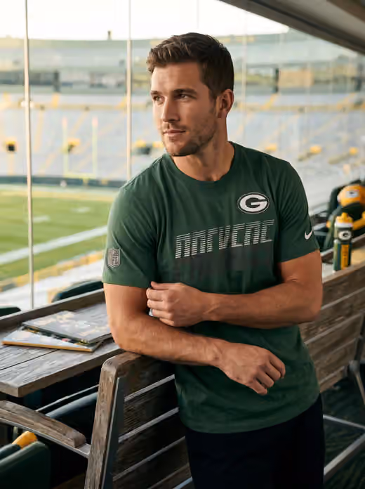Green Bay Packers 2026 NFL Sideline Team Issue Dri-Fit T-Shirt Green view 3
