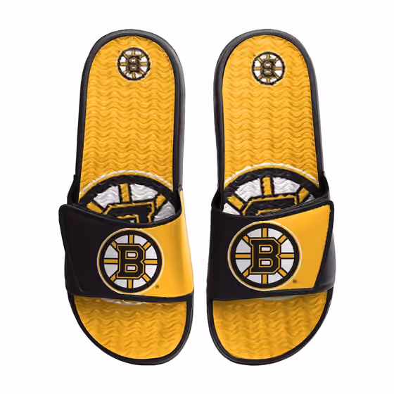 Boston Bruins Big Logo NHL Gel Slides view 1