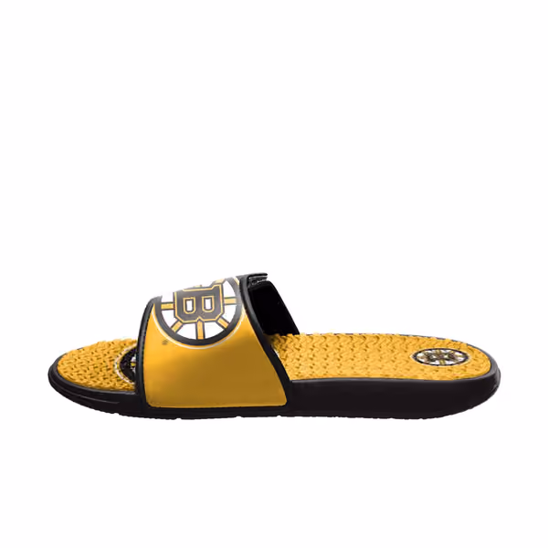 Boston Bruins Big Logo NHL Gel Slides view 4
