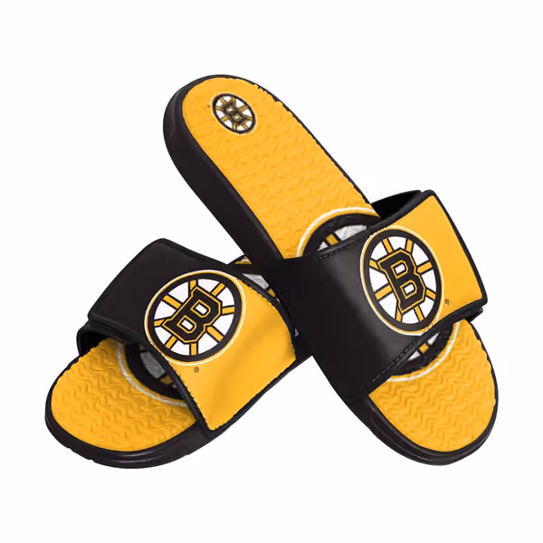 Boston Bruins Big Logo NHL Gel Slides view 3