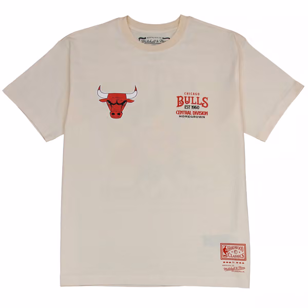 Chicago Bulls Full Court Pressed NBA T-Shirt Cream view 2