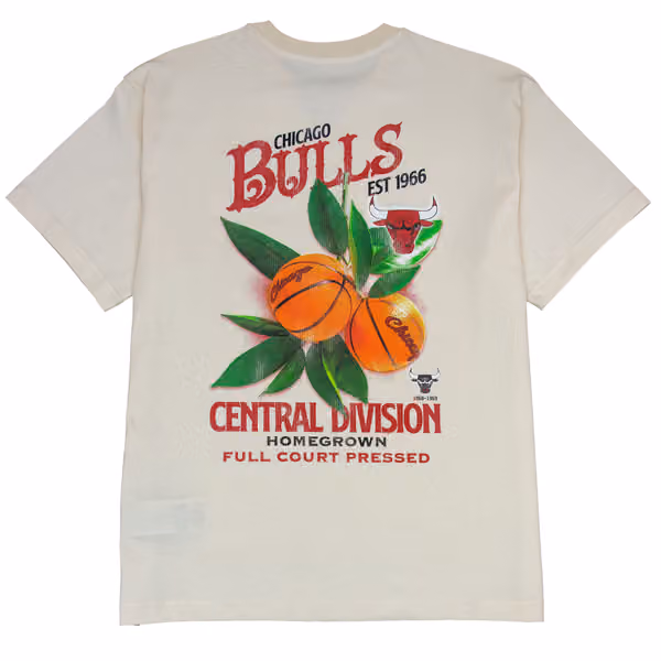 Chicago Bulls Full Court Pressed NBA T-Shirt Cream view 1