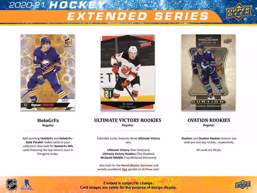 2020/21 Upper Deck Extended Series Hockey Retail 24-Pack Box NHL view 4