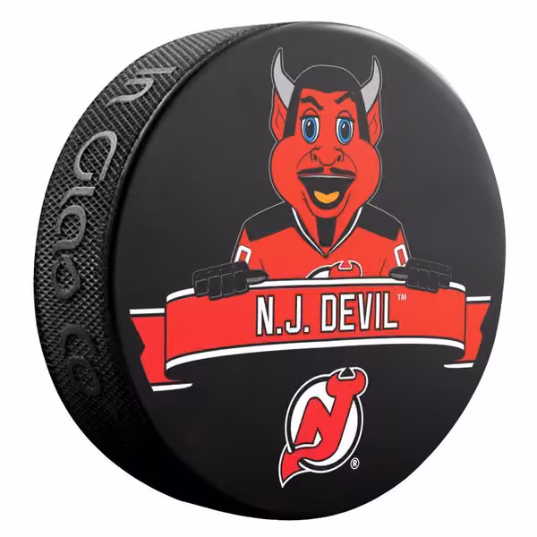 New Jersey Devils N.J. Devil Mascot NHL Souvenir Puck view 1