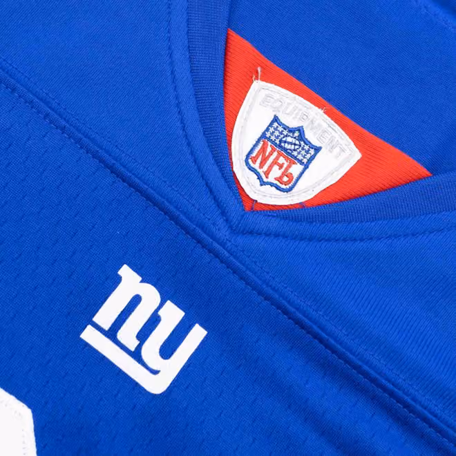 Tiki Barber #21 New York Giants 2005 Mitchell & Ness Legacy NFL Jersey Blue view 5