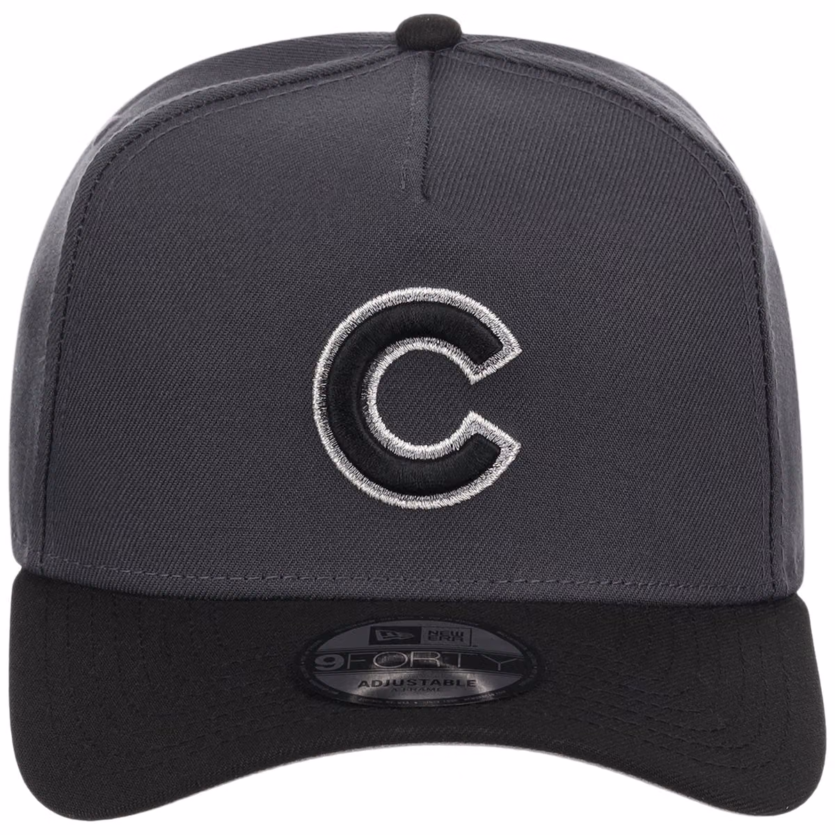Chicago Cubs MLB Graphite x Black FASHION CORE New Era 9FORTY A-Frame detail view