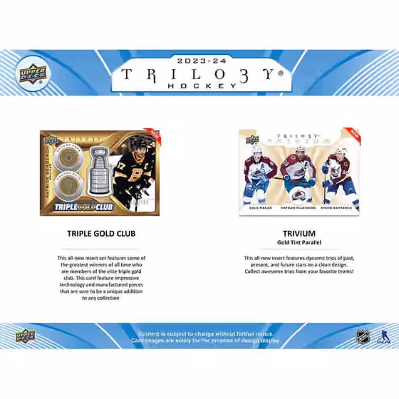 2023/24 Upper Deck Trilogy Hockey Hobby Box view 4