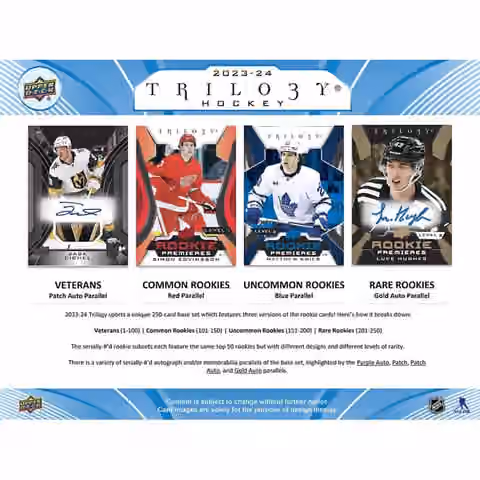 2023/24 Upper Deck Trilogy Hockey Hobby Box view 3