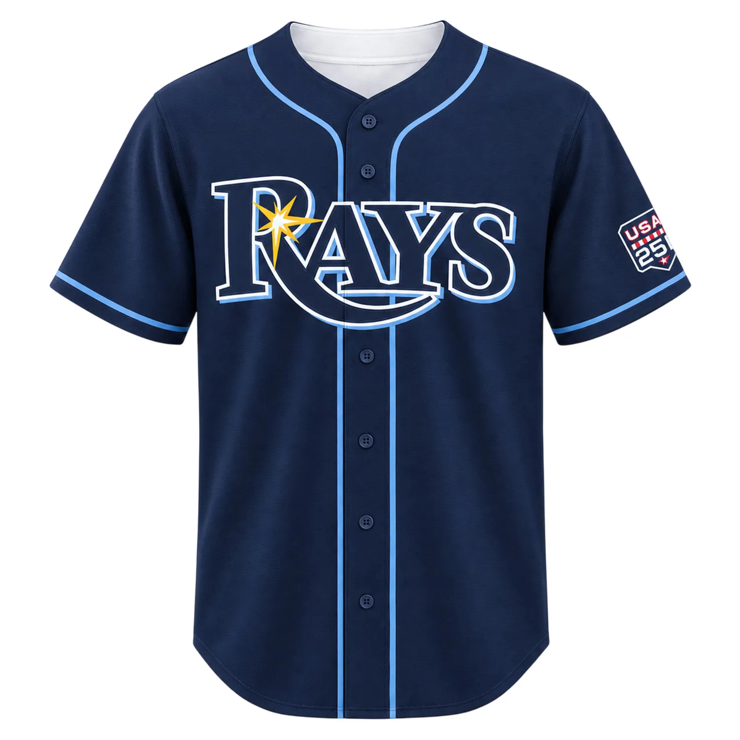 Junior Caminero TB Rays Patriotic Jersey - Ultimate Fan Tee