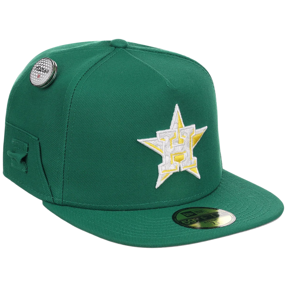 Houston Astros MLB Augusta Bloom New Era 59FIFTY w/ Golf Pin front view