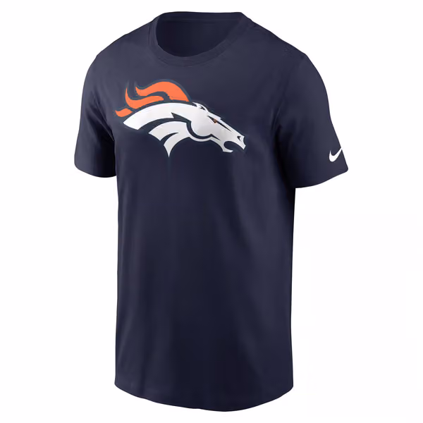Denver Broncos Nike Essential Logo NFL T-Shirt Navy view 1
