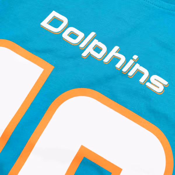 Tyreek Hill #10 Miami Dolphins Player NFL T-Shirt Aqua view 5