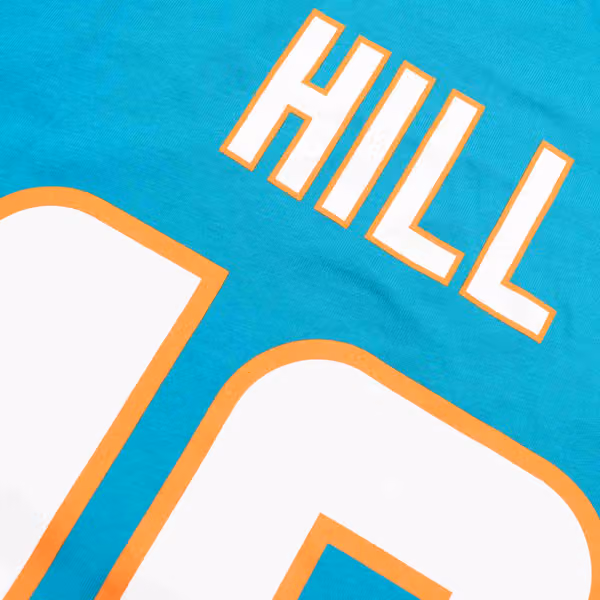 Tyreek Hill #10 Miami Dolphins Player NFL T-Shirt Aqua view 4