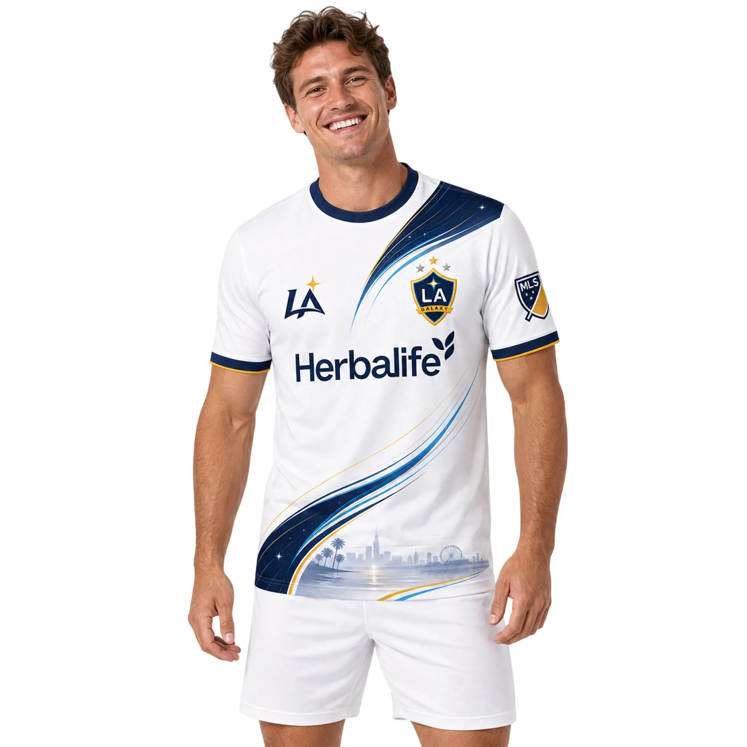 LA Galaxy Soccer Jersey – Epic Coastal Wave Design