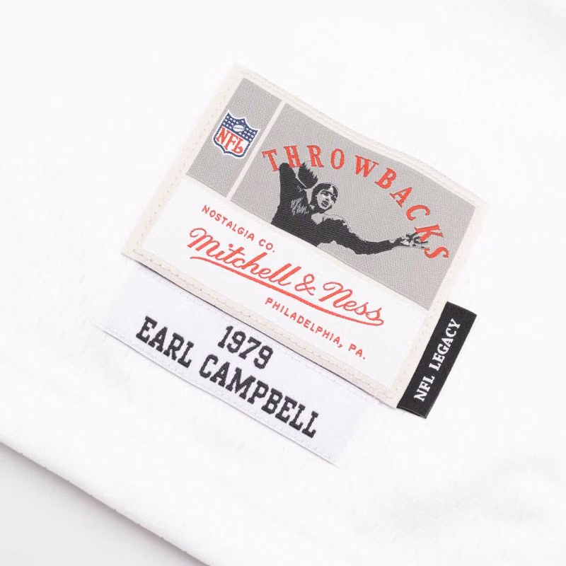 Earl Campbell #34 Houston Oilers 1979 Legacy Throwback NFL Jersey White view 3