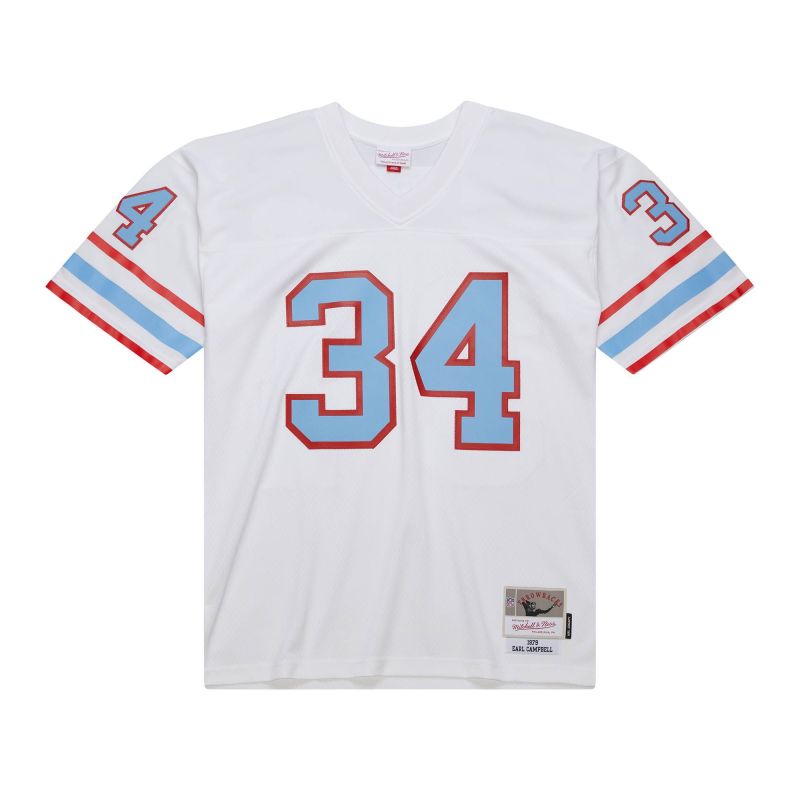 Earl Campbell #34 Houston Oilers 1979 Legacy Throwback NFL Jersey White view 2