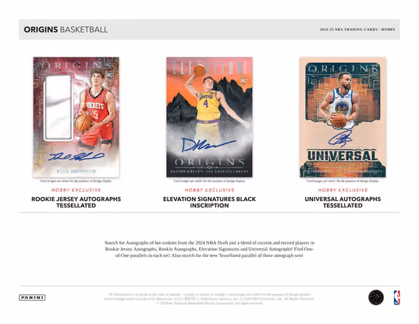 2024/25 Panini Origins Basketball NBA Hobby Box view 2