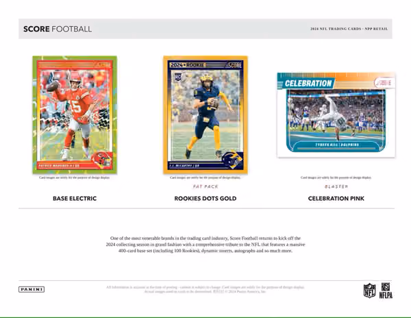 2024 Panini Score NFL Football Retail Pack view 2
