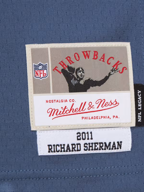 Richard Sherman #25 Seattle Seahawks 2011 Legacy Throwback NFL Jersey Blue view 3