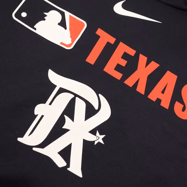 Texas Rangers 2025 City Connect MLB Authentic Therma Hoodie Navy view 3