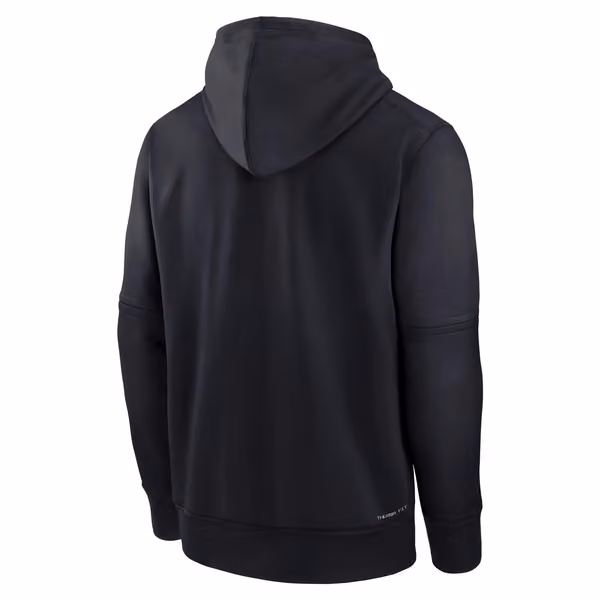 Texas Rangers 2025 City Connect MLB Authentic Therma Hoodie Navy view 2