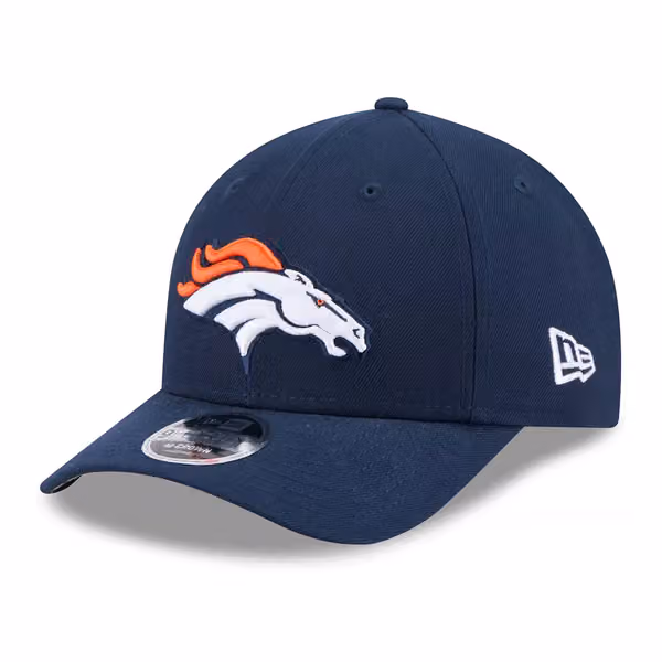 Denver Broncos NFL Team Logo New Era 9FORTY M-Crown Snapback Cap Navy product photo