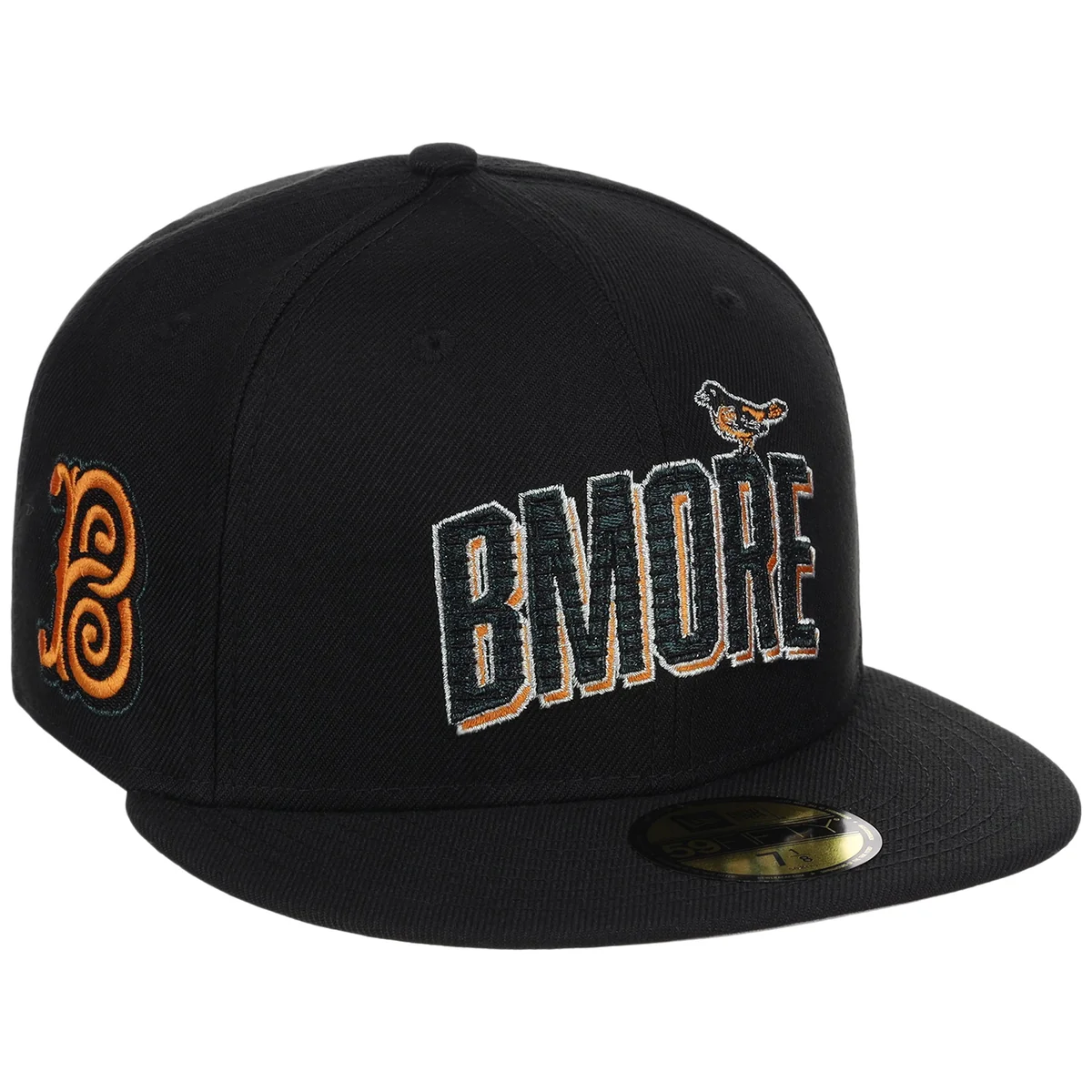Baltimore Orioles MLB City Connect - Black Metallics New Era 59FIFTY front view