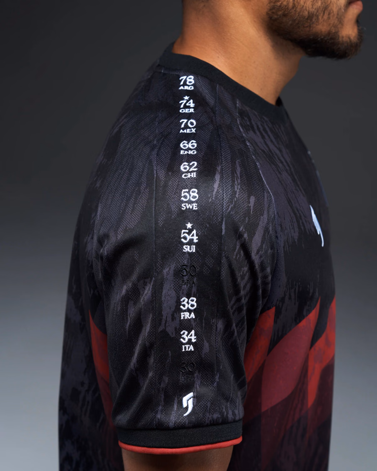 Jersevo Custom Personalized Bambi Heritage Jersey (2026WC Edition) right sleeve detail