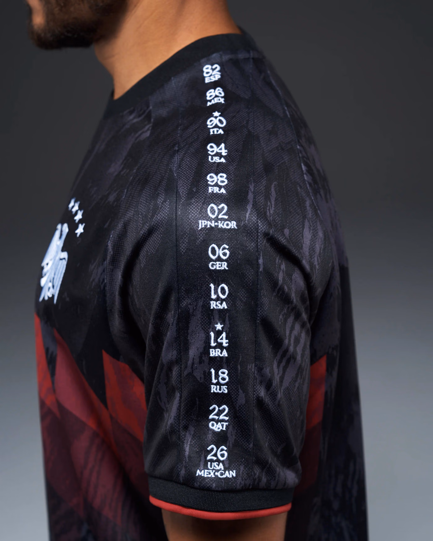 Jersevo Custom Personalized Bambi Heritage Jersey (2026WC Edition) left sleeve detail