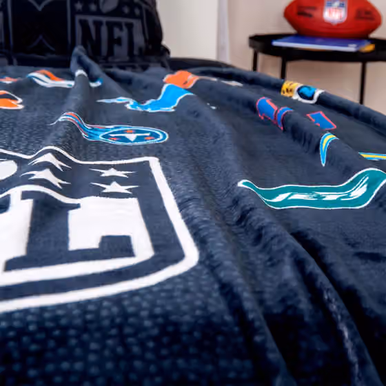 NFL All Teams Wellsoft Throw Blanket Black view 5