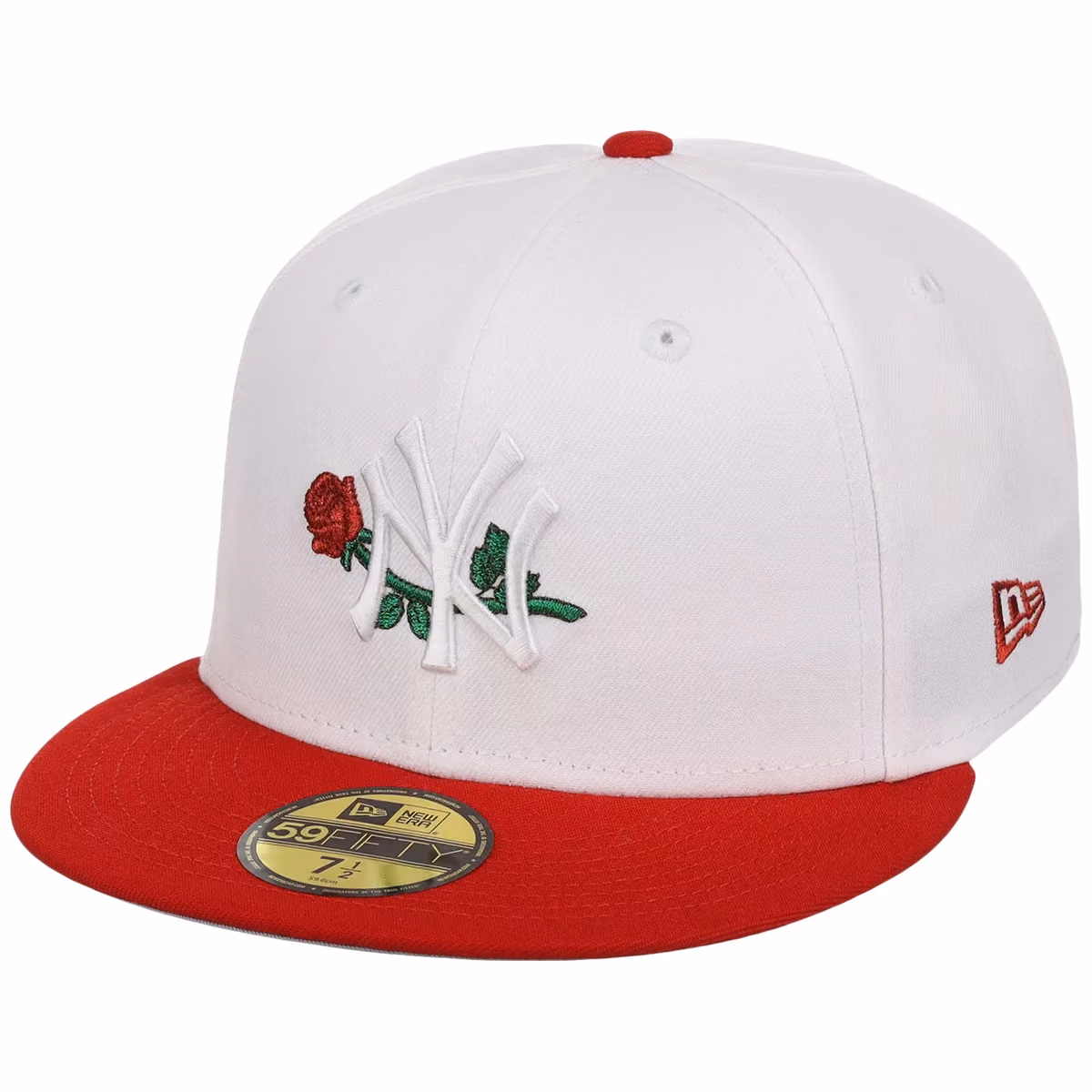 New York Yankees 'Concrete Roses' New Era 59FIFTY (White/Red) detail view