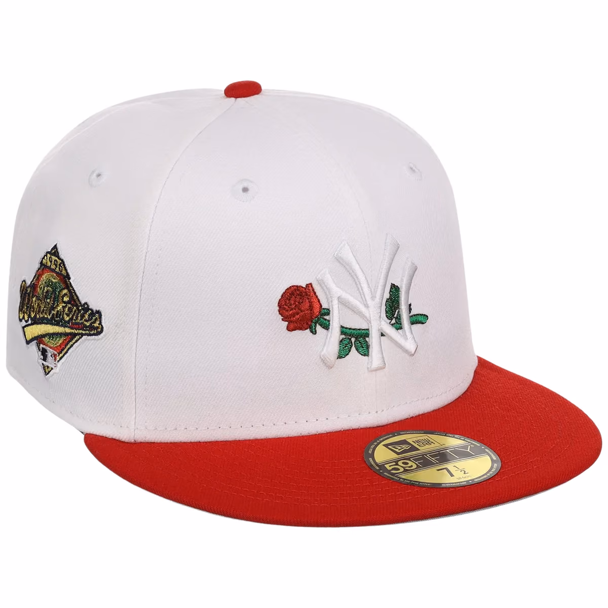 New York Yankees 'Concrete Roses' New Era 59FIFTY (White/Red) front view