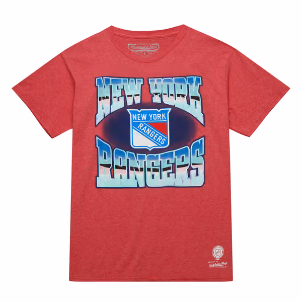 New York Rangers Stateside Pastel Mitchell & Ness NHL T-Shirt Red view 1