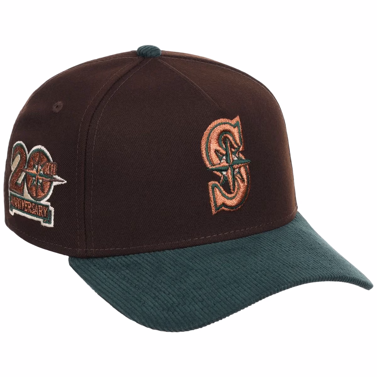 Seattle Mariners MLB Forest Ember New Era 9FORTY A-Frame front view