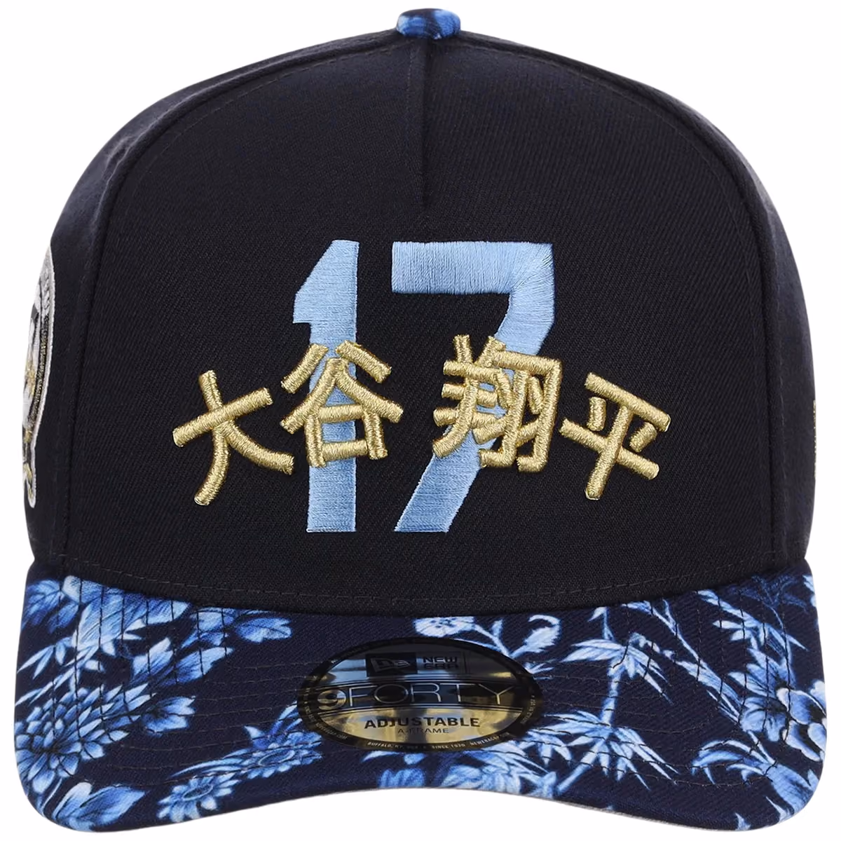 Los Angeles Dodgers Pacific Canvas New Era 9FORTY (Navy/Floral) detail view