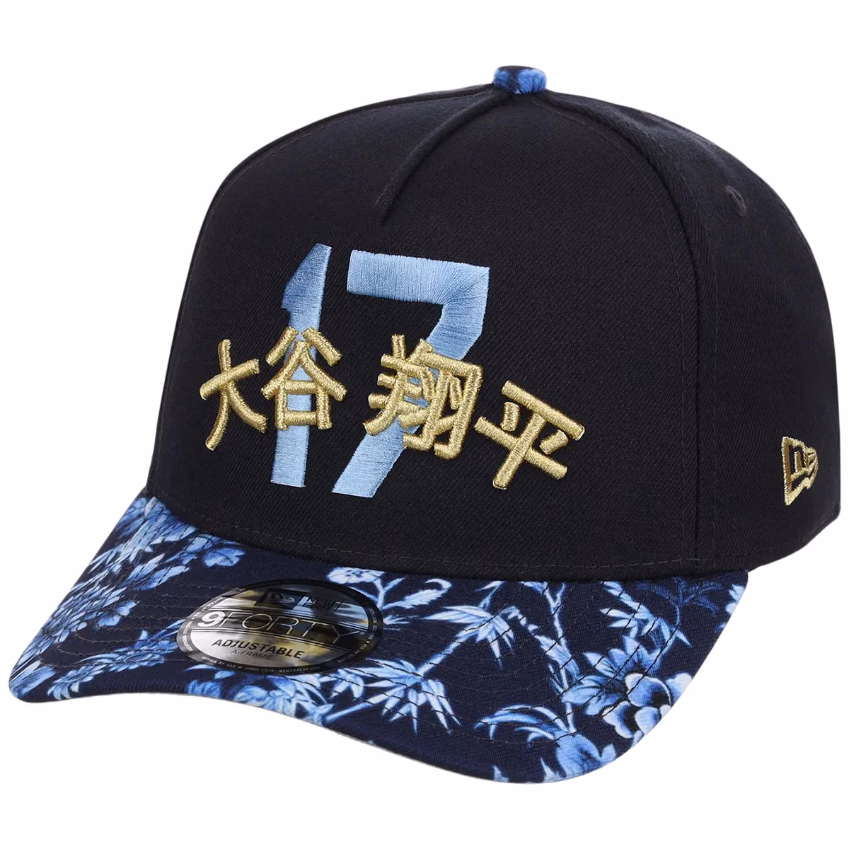 Los Angeles Dodgers Pacific Canvas New Era 9FORTY (Navy/Floral) detail view