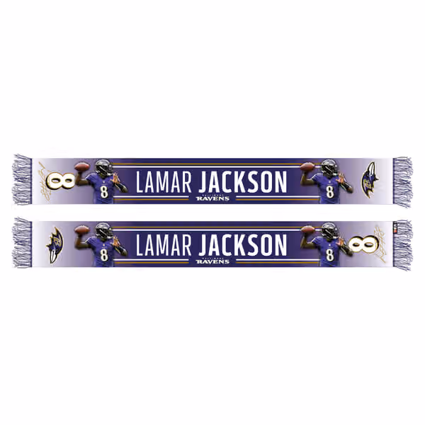 Lamar Jackson Baltimore Ravens HD NFL Scarf view 1